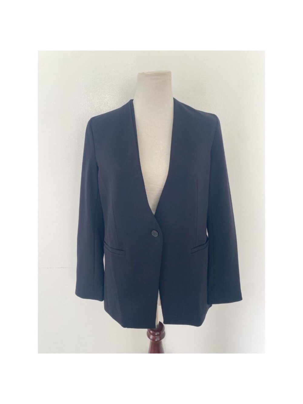 Spanx Collarless Blazer Jacket Black